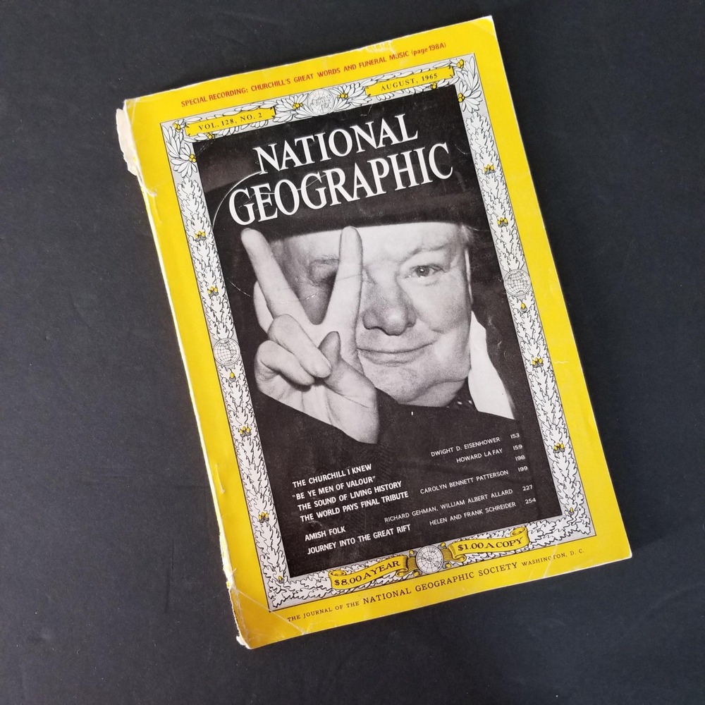 National Geographic August 1965 Winston Churchill Tribute Vol 128 No 2‎ Vintage